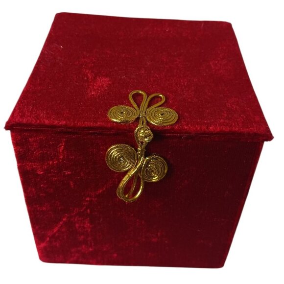 Li BIEN Hand-Painted Glass Ornament Angels Design & Red Velvet Gift Box 4x4 - Picture 5 of 11